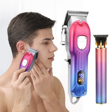 Tondeuse à cheveux électrique professionnelle et à graver 2 en 1 - Kit combiné de coupe de cheveux