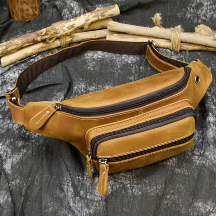 Sac banane rétro en cuir