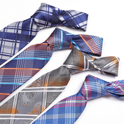 Cravate pour homme en tissu jacquard polyester teint en fil
