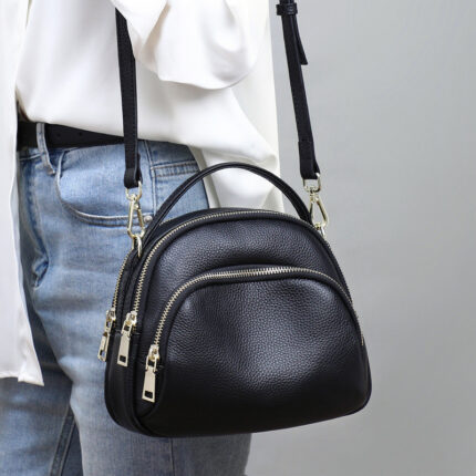 Sac bandoulière simple pour femme en cuir, style diagonal