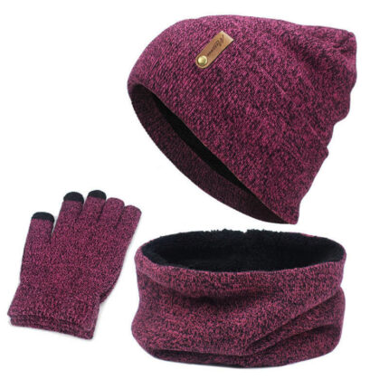 ensemble bonnet, écharpe et gants pour écran tactile