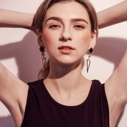 Boucles d'oreilles triangle luxe