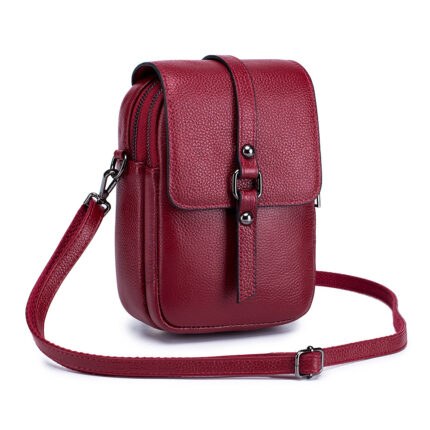 Sac bandoulière en cuir en forme de diagonale pour téléphone portable, pour femmes