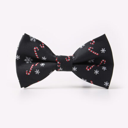 Nœud papillon pour homme à motif sapin de Noël et flocons de neige