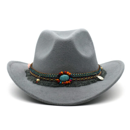 Chapeaux de cowboy en feutre frisé pour hommes et femmes à cheval