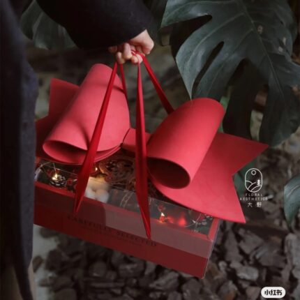 Boîte à fleurs nœud papillon, cadeau d'anniversaire