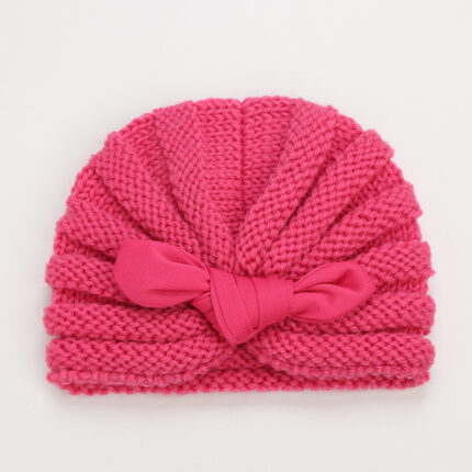 Bonnets tricotés pour enfants avec oreilles de lapin en laine