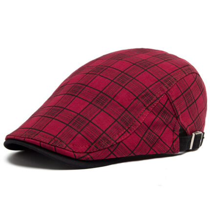 Béret léger d'été à carreaux pour homme