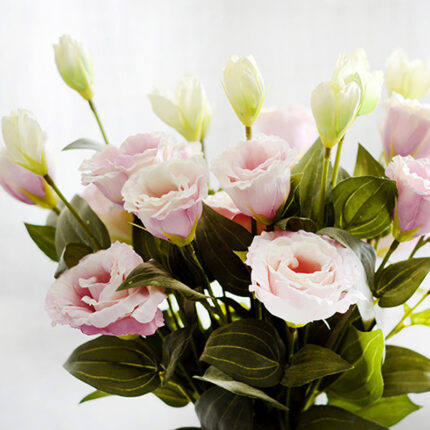 Fleurs d’Eustoma Trident, Décorations d’intérieur, Fleurs artificielles, Fleurs de soie pour mariage