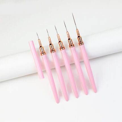 Stylo de manucure seringue, stylo de dessin de lignes ultra-fin, ensemble de 5 pièces
