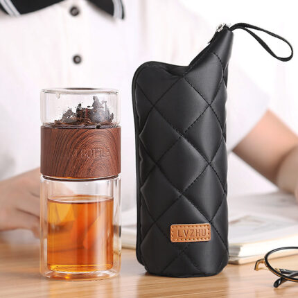 Tasses en verre à double paroi pour thé et eau, tasses à thé, tasses cadeaux originales
