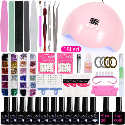 Kit d'outils pour débutants, lampe à ongles polisseuse